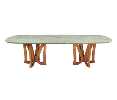 Mesa De Jantar Valentin Tampo Mármore