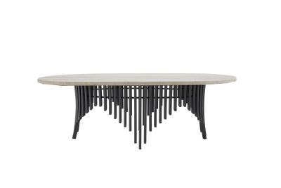 Mesa De Jantar Oval Marmore Luna